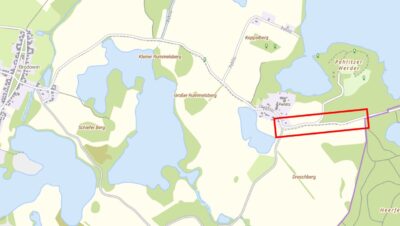 Geografische Karte zu den Bauarbeiten der Ortsverbindungsstraße Brodowin - Parstein.